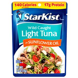 1 Pouch Chunk Light Tuna İn Sunflower Oil, Pouch, 2.6 Oz