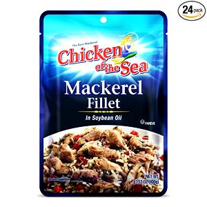 1 pouch drained (70 g) Mackerel Fillet in Soybean Oil