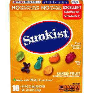 1 Pouch Fruit Flavored Shapes, Sunkist Flavors