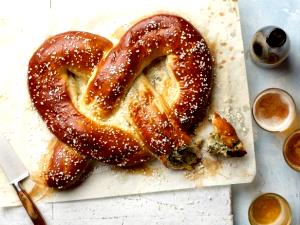 1 pretzel Spinach & Feta Stuffed Pretzel