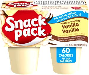 1 pudding cup (99 g) Vanilla Pudding Snack Pack - No Sugar Added