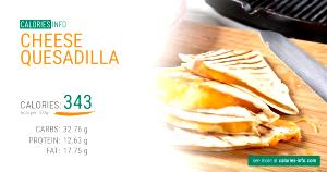 1 quesadilla (257 g) Quesadilla - Cheese