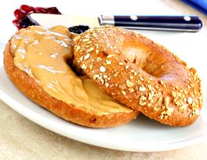 1 Regular Toasted Wheat Bagel with Fruit and Nuts