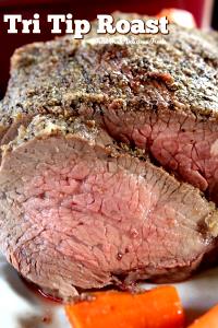 1 Roast Beef Tri-Tip Roast, Roasted, Slf