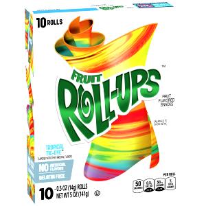 1 roll (14 g) Fruit Roll-Ups - Tropical Tie-Dye