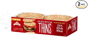 1 roll (43 g) Sandwich Thins - Whole Grain White