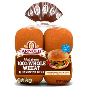 1 roll (57 g) 100% Whole Wheat Burger Rolls