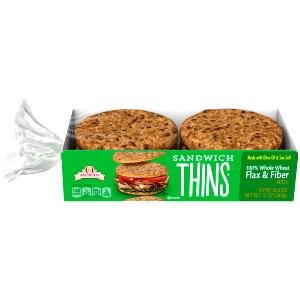 1 roll (57 g) 100% Whole Wheat Flax & Fiber Sandwich Thins