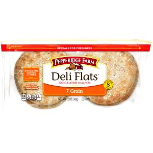 1 roll Deli Flats 100 Calorie Thin Rolls - Whole Grain White