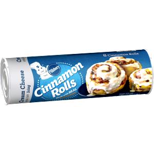 1 roll with icing (99 g) Grands! Sweet Rolls - Cinnamon with Cream Cheese Icing