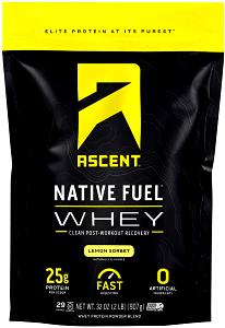 1 rounded scoop (31 g) Native Fuel Whey Protein Lemon Sorbet