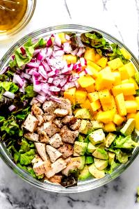 1 salad (14.3 oz) Double Chicken Avocado Mango Chile Salad