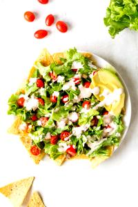 1 salad (196 g) Beef Nacho Salad without Chili