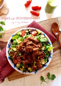 1 salad Big Salad with Pulled Beef Brisket