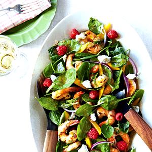 1 salad Grilled Shrimp, Spinach & Feta Salad