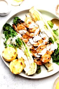 1 salad Hand-Tossed Caesar Salad with Wood-Grilled Shrimp