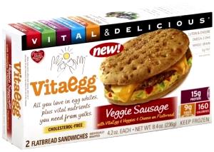 1 sandwich (118 g) Vitaegg Veggie Sausage