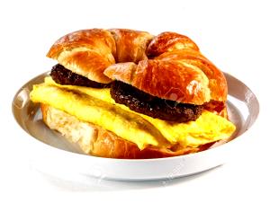 1 sandwich (124 g) Flaky Croissant with Sausage, Egg, & Monterey Jack