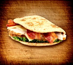 1 sandwich (125 g) Roast Turkey on Flatbread