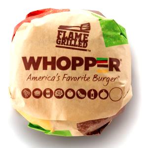 1 sandwich (249 g) Whopper Sandwich (No Mayo)