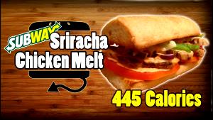 1 sandwich (267 g) 6" Sriracha Chicken Melt