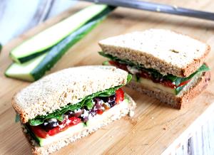 1 sandwich (298 g) Mediterranean Veggie Sandwich