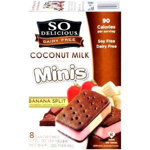 1 sandwich (40 g) Coconut Milk Minis - Banana Split