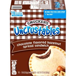 1 sandwich (52 g) Uncrustables Chocolate Flavored Hazelnut Spread Sandwich