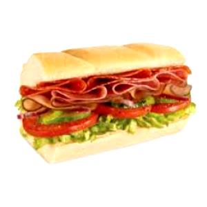 1 sandwich 6" Double Italian BMT (with Cheese)