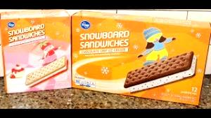 1 sandwich (63 g) Snowboard Sandwiches Vanilla Ice Cream