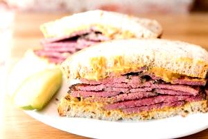 1 sandwich (8 oz) Deli Pastrami on Wheat Sandwich