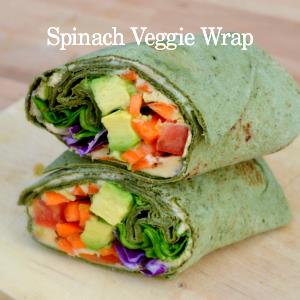 1 sandwich (8.96 oz) Spinach Veggie Wrap