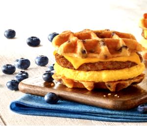 1 sandwich Blueberry Waffle Breakfast Sandwich