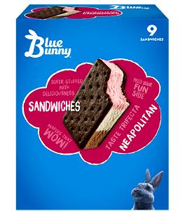 1 Sandwich Ice Cream Sandwich, Neapolitan