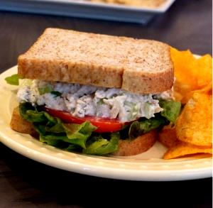 1 Sandwich Half Chicken Salad On Whole Grain Cafe Sandwich