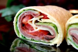 1 Sandwich Meat, Poultry or Fish, Vegetables Sandwich Wrap