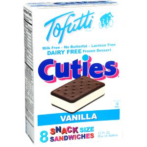 1 Sandwich Nondairy Dessert, Cuties, Vanilla, No Sugar Added