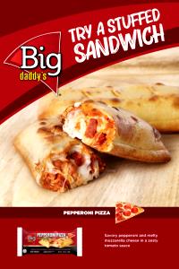 1 sandwich Pepperoni Pizza Stuffed Sandwich