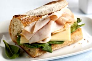 1 sandwich Turkey Cheese Baguette