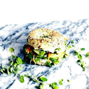 1 sandwich Veg Out on Sesame Seed Bagel