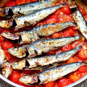 1 Sardine (3" X 1" X 1/2") With Sauce Sardines with Tomato-Based Sauce (Mixture)