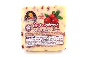 1 serving (1 oz) White Cheddar Cranberry Cheese