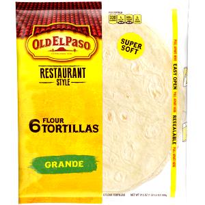 1 serving (102 g) Restaurant Style Flour Tortilla Grande