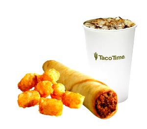 1 serving (10.5 oz) Crisp Beef Burrito Combo Meal (with Regular Mexi-Fries)