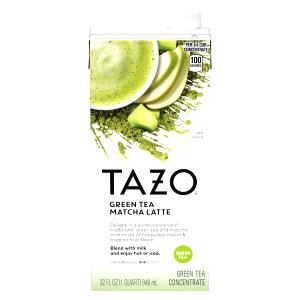 1 serving (12 oz) Iced Tazo Green Tea Latte with Soy (Tall)