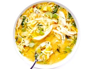 1 serving (12 oz) Lemon Orzo Chicken Soup (Medium)