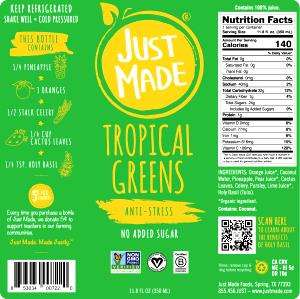 1 serving (12 oz) Tropical Greens