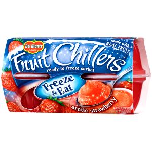 1 serving (128 g) Fruit Chillers Sorbet - Arctic Strawberry