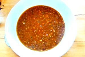 1 serving (14.2 oz) Turkey Lentil Soup (1200)