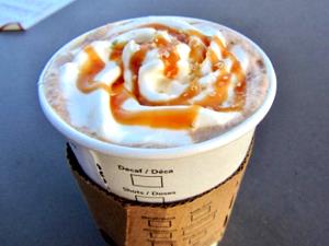 1 serving (16 g) Nonfat Caramel Latte (Grande)